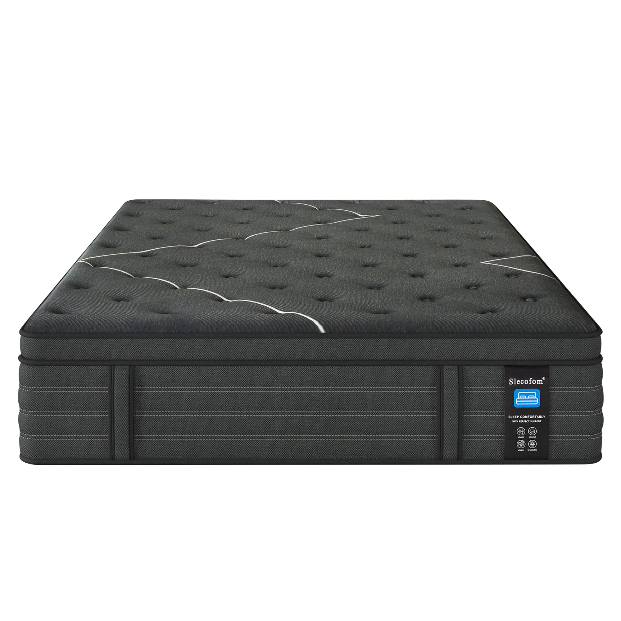 Extra Firm Queen Mattress, 14 Inch Queen Size Mattress,Memory Foam Hybrid with Extra Lumbar Support, Back Pain Relief&Cool Sleep, Firm Foam Encased Edge,Motion Isolation,Fiberglass-Free